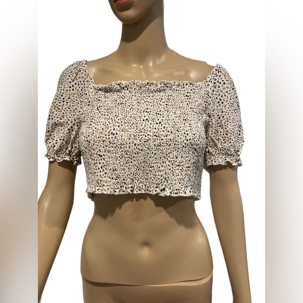 Fun & Flirt Off-Shoulder Smocked Top - White size M
